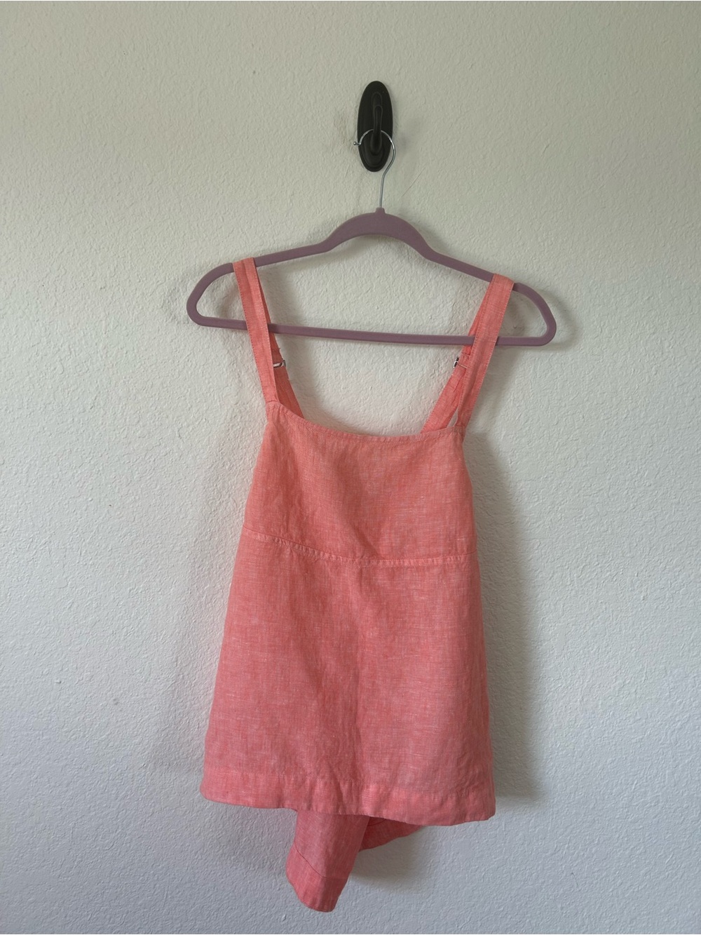 Athleta Coral Linen Blend Tank with Wide Straps